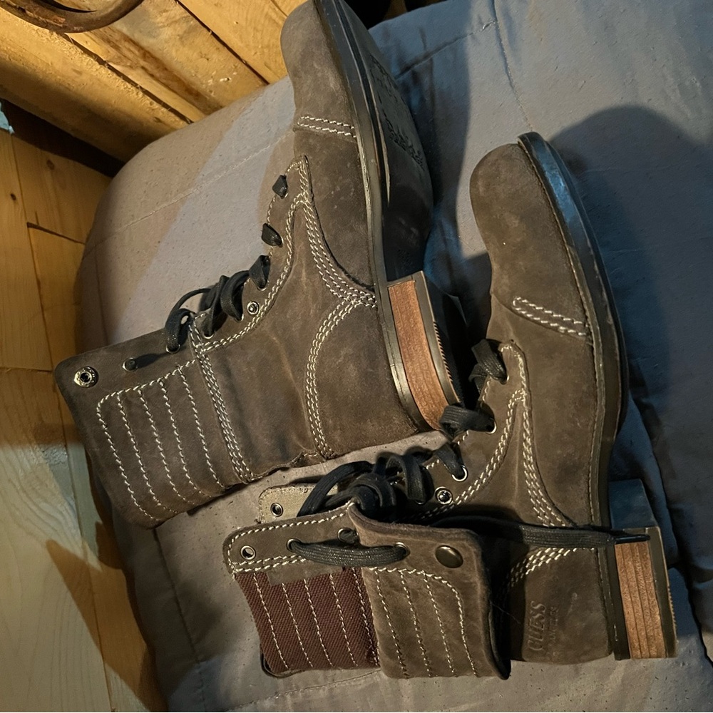 Guess Dark Brown Lace-Up Boots